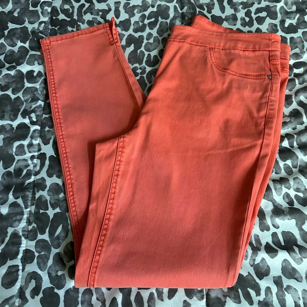 Renuar coral denim pants sz 10